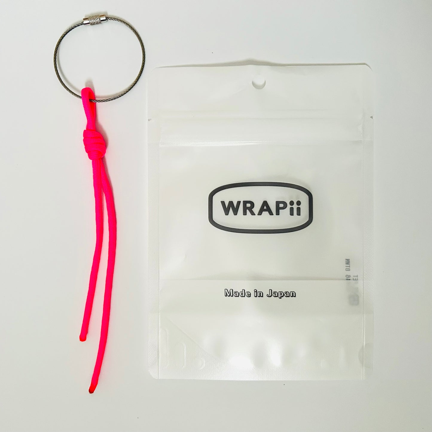 リングキーホルダー ネオンピンク